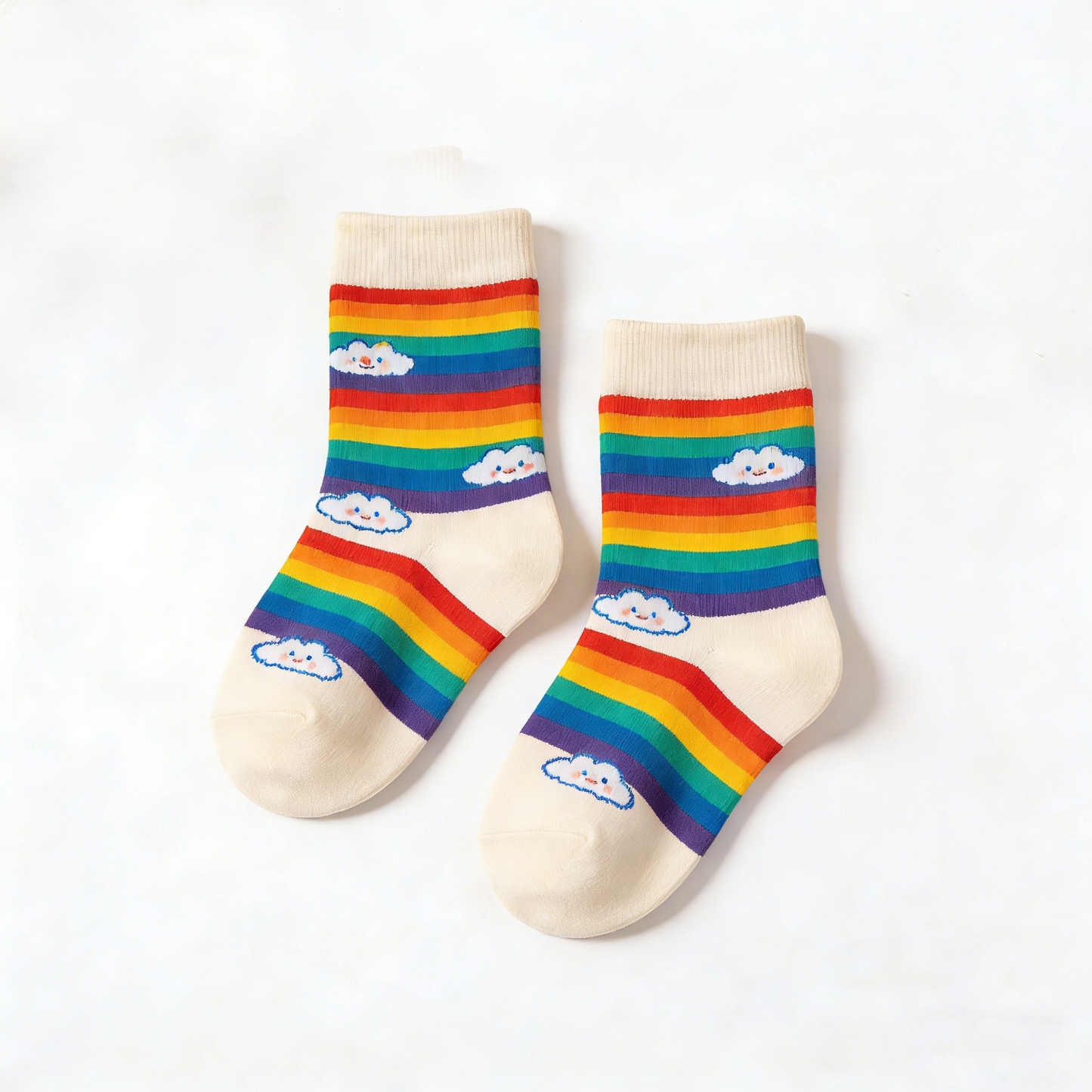 Rainbow Clouds Vibrant Socks