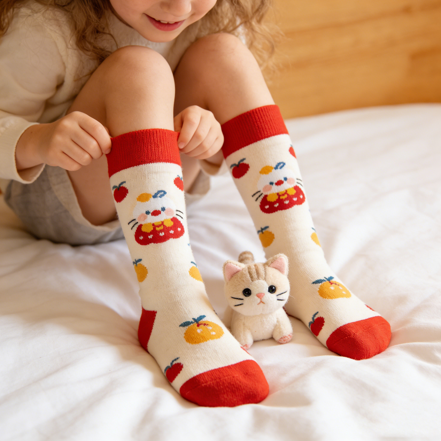 Cute Cat Fruit Socks