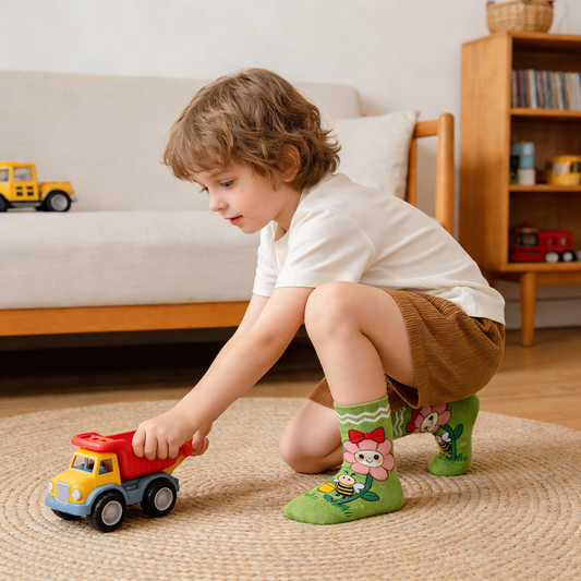 Flower and Bee Socks